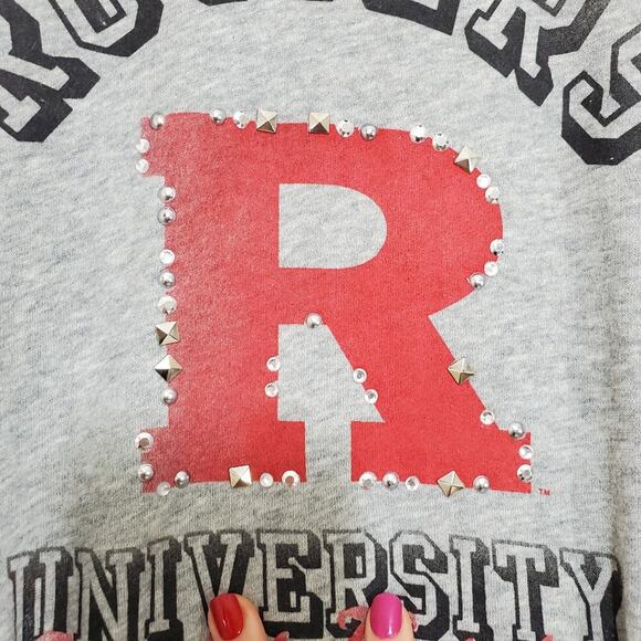 PINK VS | Rutgers Victoria's Secret Collegiate Jones & Mitchell Studded Hoodie - Picture 6 of 11